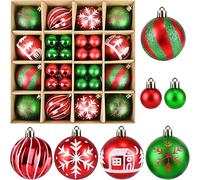 42 pezzi decorazioni con palline di Natale colorate elettrolitiche palla rotonda albero di Natale ornamenti appesi festa a casa regalo di Capodanno Navidad