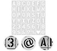 42 pezzi di stencil per lettere cave, numeri e lettere inglesi, kit di stencil