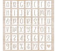 42 Pezzi Lettera Stencil 1 Pollice Numero Artigianale Lettera Simbolo Stencil Stencil Riutilizzabile per Pittura per Parete Pittura a Getto d'inchiostro Cartello in Legno Arte della Parete Fai da te