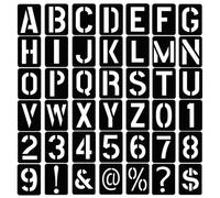 42 Pezzi Lettera Stencil Simboli Numeri Stencil Riutilizzabili Modelli di Alfabeto kit Alfanumerico Modelli per Pittura Artigianato Verniciatura a Spruzzo Progetti Artistici Fai da te