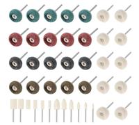42 Pezzi Set per Lucidatura de 25mm Accessorio per Lucidatura con abrasivi e testine in feltro, Accesorio de pulido per utensili elettrici rotanti, metallo, gioielli e vetro