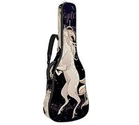 42 Pollici Chitarra Acustica Borsa con Antiurto Spessa Imbottito Zaino Chitarra Suit per Basso Folk Chitarra Classica Unicorno Magia