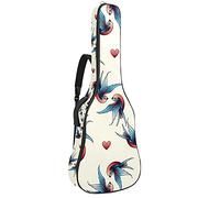 42 Pollici Chitarra Acustica Borsa con Antiurto Spessa Imbottito Zaino Della Chitarra Suit per Basso Folk Chitarra Classica Vecchio Scuola Rondini