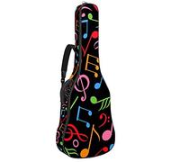 42 Pollici Chitarra Acustica Borsa con Antiurto Spessa Imbottito Zaino per Chitarra Basso Folk Classica Rosso Arancione Blu Nota Musica