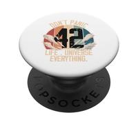 42 Risposta alla vita L'universo e tutto non fanno prendere dal panico PopSockets PopGrip Adesivo