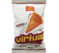 42 San Carlo Virtual Multipack Coni di Mais Croccanti da 22 g, Snack Salato Tostato e Leggermente Piccante, Senza Glutine, Senza Conservanti e Senza Coloranti 924 g