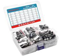42 Values 810 Pieces, 0.1uF-2200uF, 10V 16V 25V 50V 100V, Electrolytic Capacitor Assortment Kit, DIY in-line Aluminum Capacitors Set, Direct Insertion Series Capacitance Meters