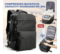 42"X15"X29" Zaino da viaggio con sistema di compressione a vuoto, ideale per weekend, campeggio e conservazione di laptop, il sistema di compressione a vuoto consente di risparmiare oltre il 50% dello