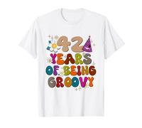 42 Years Of Being Awesome Girasole 42 Anni Compleanno Regalo Maglietta