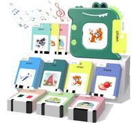 420 Carte Educative Parlanti, Flashcard Montessori Francese con Suoni, Giocattolo Educativo per Bambini 3-6 Anni 10 Canzoni per l'Apprendimento Prescolare.