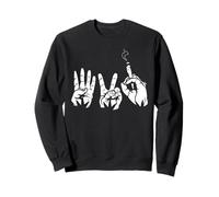 420 Hand Sign Smoking Weed Joint Marijuana Pot Smoker Gifts Felpa