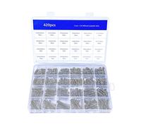 420 Pezzi Molla Di Compressione Kit, 24 Dimensione, 4 Lunghezze 10Mm 15Mm 20Mm 3