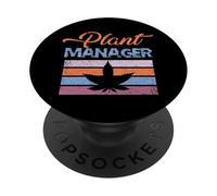 420 Plant Manager Growing Marijuana Cannabis Giardiniere PopSockets PopGrip Adesivo