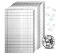 4200 Pezzi Tessere Mosaico Specchi Autoadesivi, 7 Fogli Adesivi Tessere Mosaico Specchi Vetro per Decorazione Artigianale Disco Ball (5x5mm)