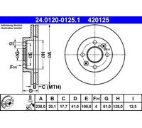 420125 Disco freno Ate