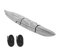 420D Oxford per Kayak Copertura Impermeabile con Borsa Di Stoccaggio, UV50+ | Protezione completa per barca da pesca, canoa, rafting, grigio (3 m/4 m/4,9 m/5,5 m)