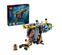 Lego technic 42201 sottomarino per esplorazioni abissali, giocattolo con eliche mobili e cabina apribile, giochi bambini 9+