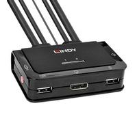 Lindy 42344 switch per keyboard-video-mouse (kvm) Montaggio rack Nero