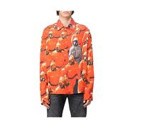 424 - Camicia a Maniche Lunghe con Stampa Grafica - - Shirts - Uomo - Arancione - XL