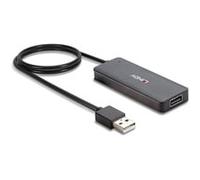 Lindy 42986 hub di interfaccia USB 2.0 480 Mbit/s Nero