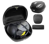 42L Bauletto moto,Bauletto per Scooter Top case nero,Valigia Top Case Universale Baule Moto per casco, Impermeabile Moto Top Box posteriore,Bauletto per scooter(Nero)