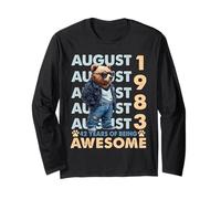42nd Birthday Bear Legends August 1983 42 Years Old For Mens Maglia a Manica