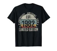 42nd Birthday Vintage 42 Year Old Est 1982 Limited Edition Maglietta