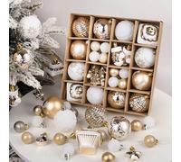 42PCS 6cm Champagne-colorato Ornamenti per l'albero di Natale Albero di Natale Atmosfera Decora Natale Decorazioni per la casa 2026 Regali per feste di Capodanno