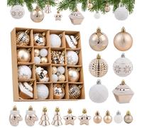 42PCS 6CM Palla di Natale Champagne Albero di Natale Appeso Ornamenti pendenti 2025 Decorazione della casa di Natale 2026 Regali per feste di Capodanno