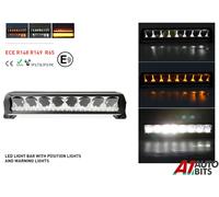 43.2cm Barra Luce LED Bianco & Ambra Tetto Allarme Ripresa Strobo Lampeggiante