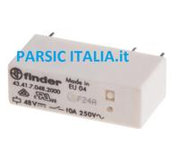43.41.7.048.2000 RELAY RELE FINDER 48V 10A 5 PIN PCB SPDT 48V cc ( = 2 PEZZI)