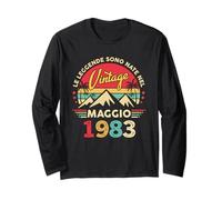 43 Anni Compleanno Uomo Donna Regalo Maggio Vintage 1983 Maglia a Manica