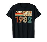 43 Anni Vintage Nato nel 1982 43° Compleanno Cassetta Nastro Maglietta