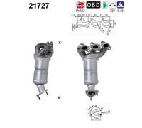 ASA Selection Catalizzatore AS 21727 per Opel Corsa C F08/F68 1.0 (44 kW 60 CV) Agila (A) H00 S07