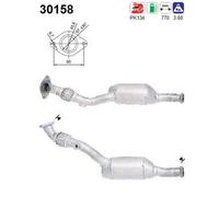 ASA Selection Catalizzatore AS 30158 43 kW (58 CV) per Renault Clio II BB, CB 1.2