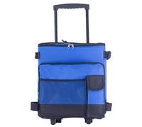 43 litri di grande raffreddamento con ruote e pull, dispositivo di raffreddamento della spiaggia portatile blu con ruote Cofrequer di camping morbido impermeabile - Carrello a rotolaio rotofino fri