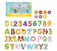 43 pezzi di giocattoli magnetici colorati, lettere magnetiche e numeri per bambini ragazzi ragazze apprendimento regalo montessori giocattoli, magneti con animali dei cartoni animati