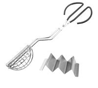430 Porta Ciotola Tacos In Acciaio Inox E Clip Set Calore Tortillas Morsetto Per Pita Fatto In Casa Tortillas Pressa Con Supporto