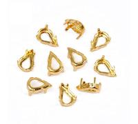 4300 impostazioni di rame a forma di pera cucito fai da te argento artiglio d'oro strass strass gioielli in cristallo elemento-artiglio d'oro, 8x13mm 50 pezzi