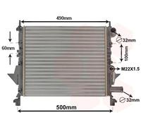 43002206 VAN WEZEL Radiatore, Raffreddamento motore per RENAULT