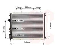 43002231 VAN WEZEL Radiatore, Raffreddamento motore per RENAULT