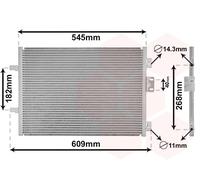 43005315 VAN WEZEL Condensatore, Climatizzatore per RENAULT