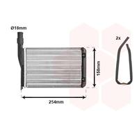 43006087 VAN WEZEL Scambiatore calore, Riscaldamento abitacolo per RENAULT