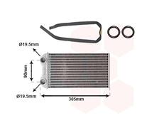 43006439 VAN WEZEL Scambiatore calore, Riscaldamento abitacolo per NISSAN,OPEL,R