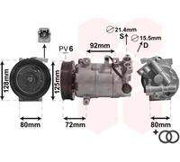 4300K489 VAN WEZEL Compressore, Climatizzatore per RENAULT