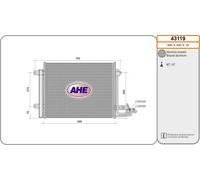 43119 AHE Condensatore, Climatizzatore per VW