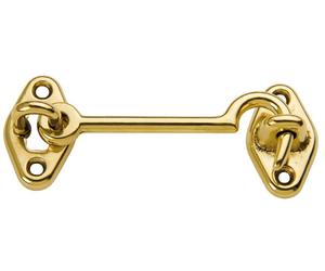 4312 Q.TA' 25 GANCIO FERMAFINESTRA OTTONE LUCIDO 80 MM