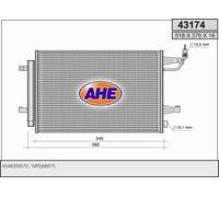 43174 AHE Condensatore, Climatizzatore per MITSUBISHI,SMART