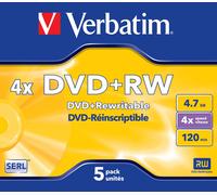 43229 KIT 5 DVD+RW 4.7GB/120' 4X VE NEW