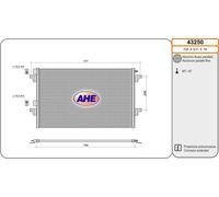 43250 AHE Condensatore, Climatizzatore per AUDI,CUPRA,RENAULT,SEAT,SKODA,VW